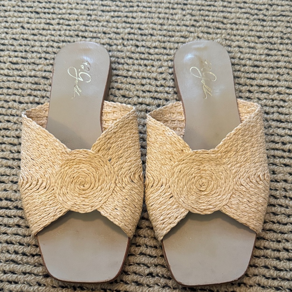 42 GOLD Natural Woven Sandals
